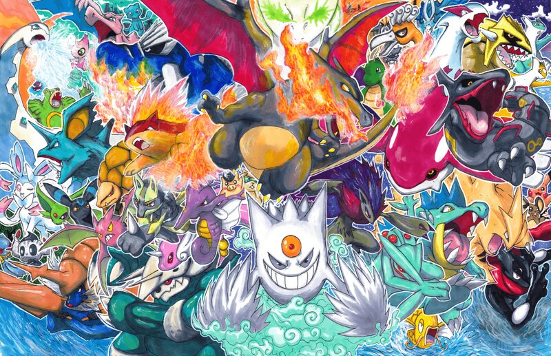 Pokémon Characters — Blue, Chaotic