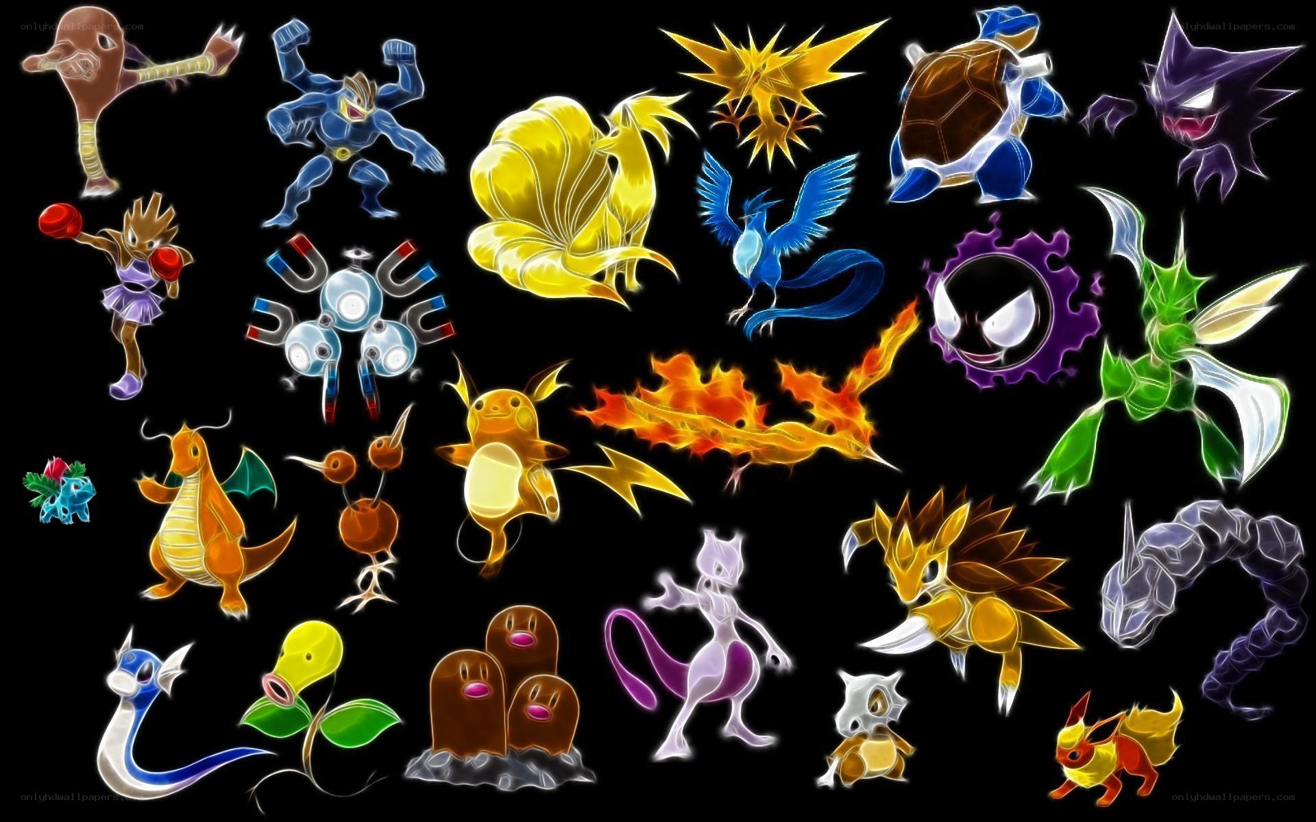 Pokémon characters collage