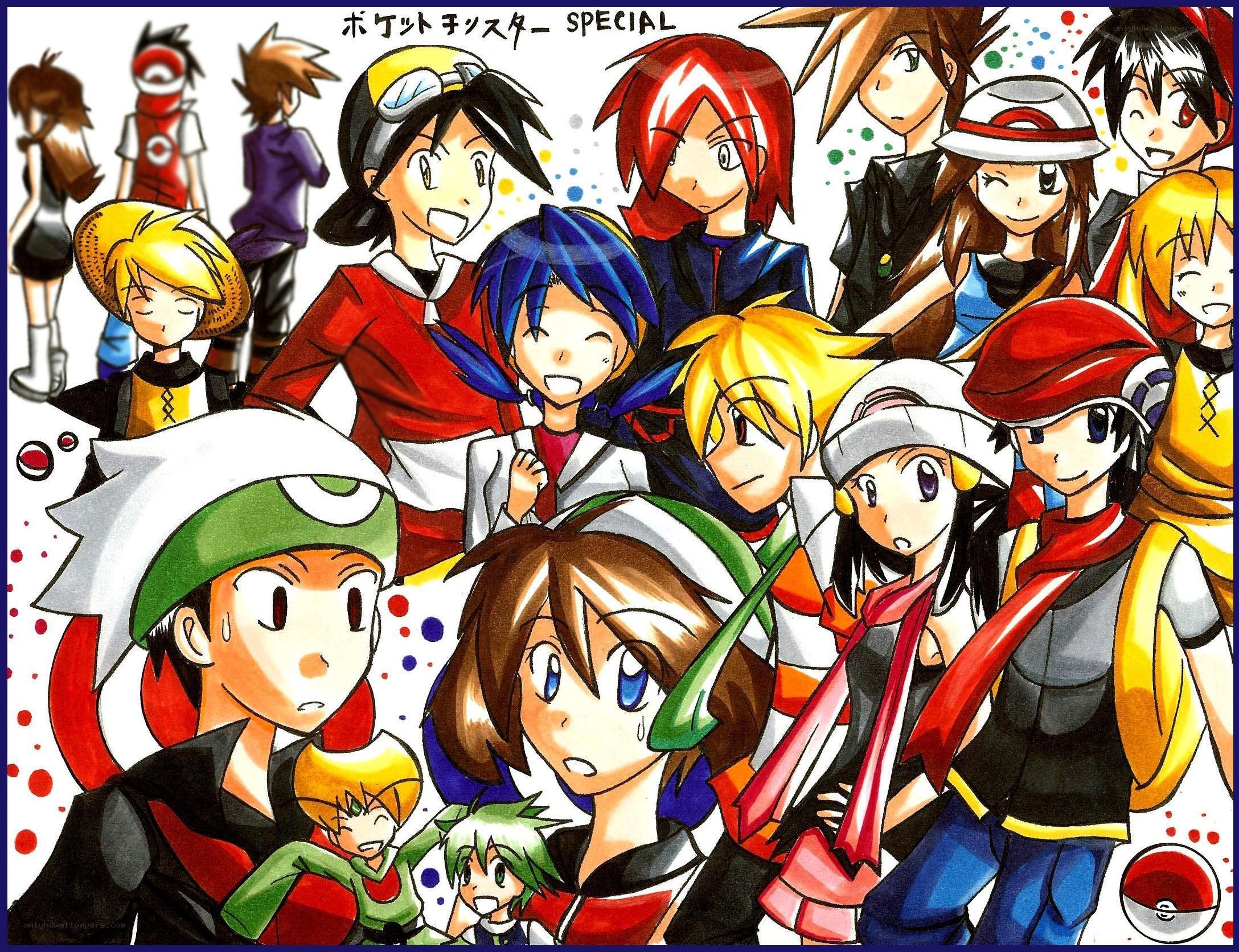 Pokémon characters group art