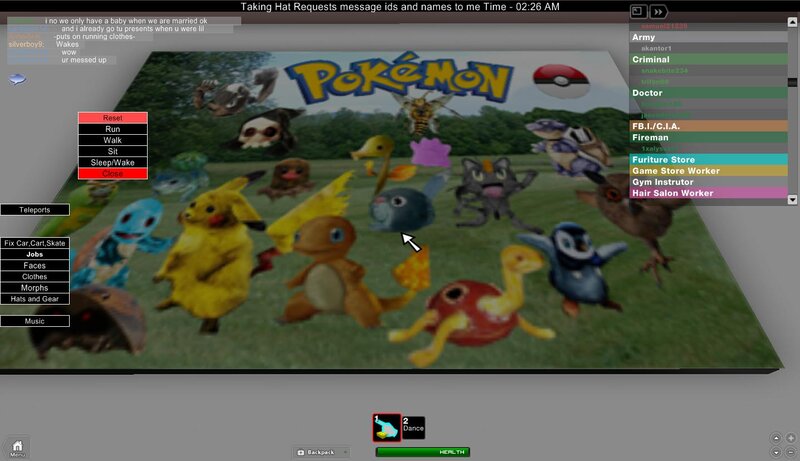 Pokémon Characters in a Game