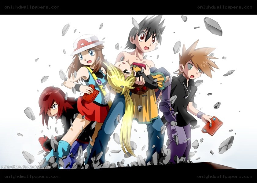Pokémon characters in action