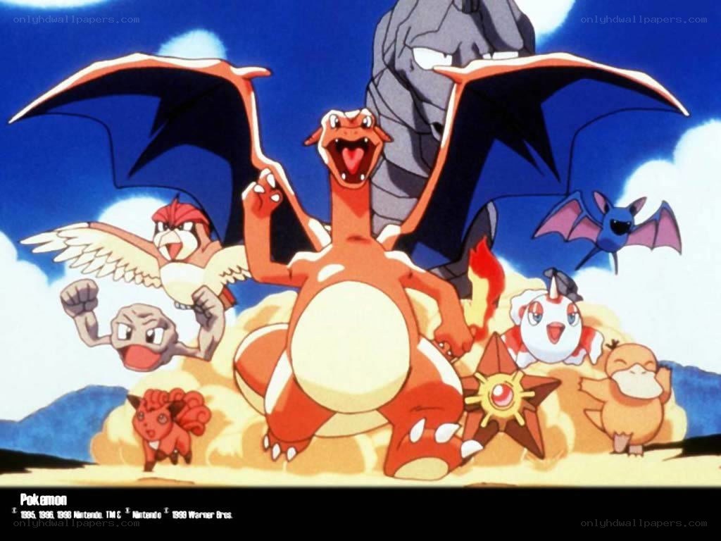 Pokémon characters in action
