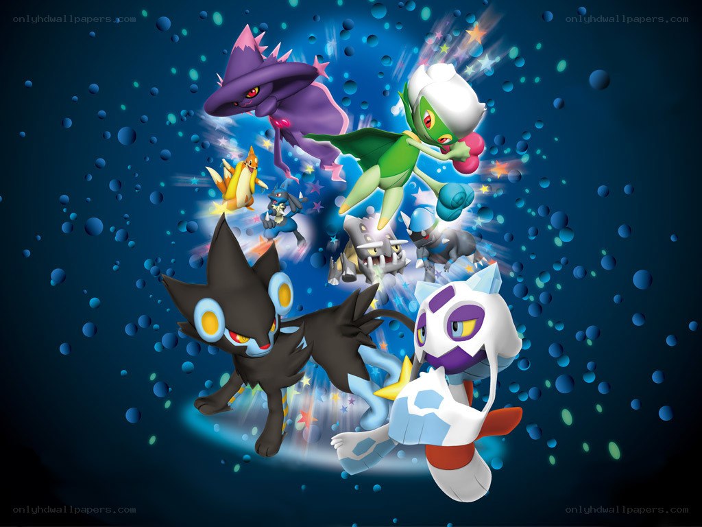 Pokémon characters in action