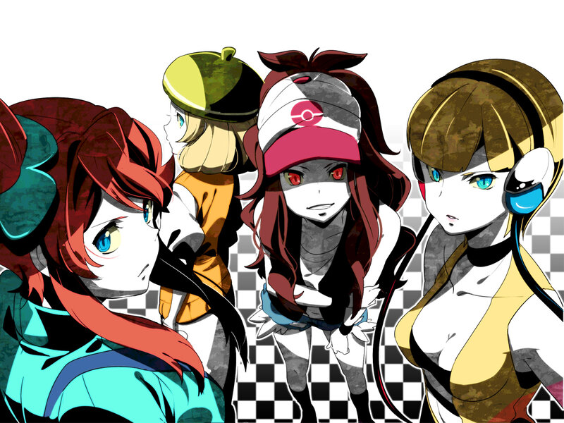 Pokémon characters in anime style