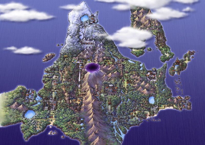 Pokémon Diamond and Pearl Sinnoh region map