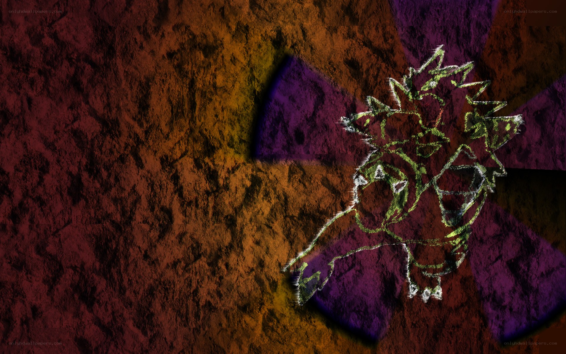 Pokémon drawing on textured background