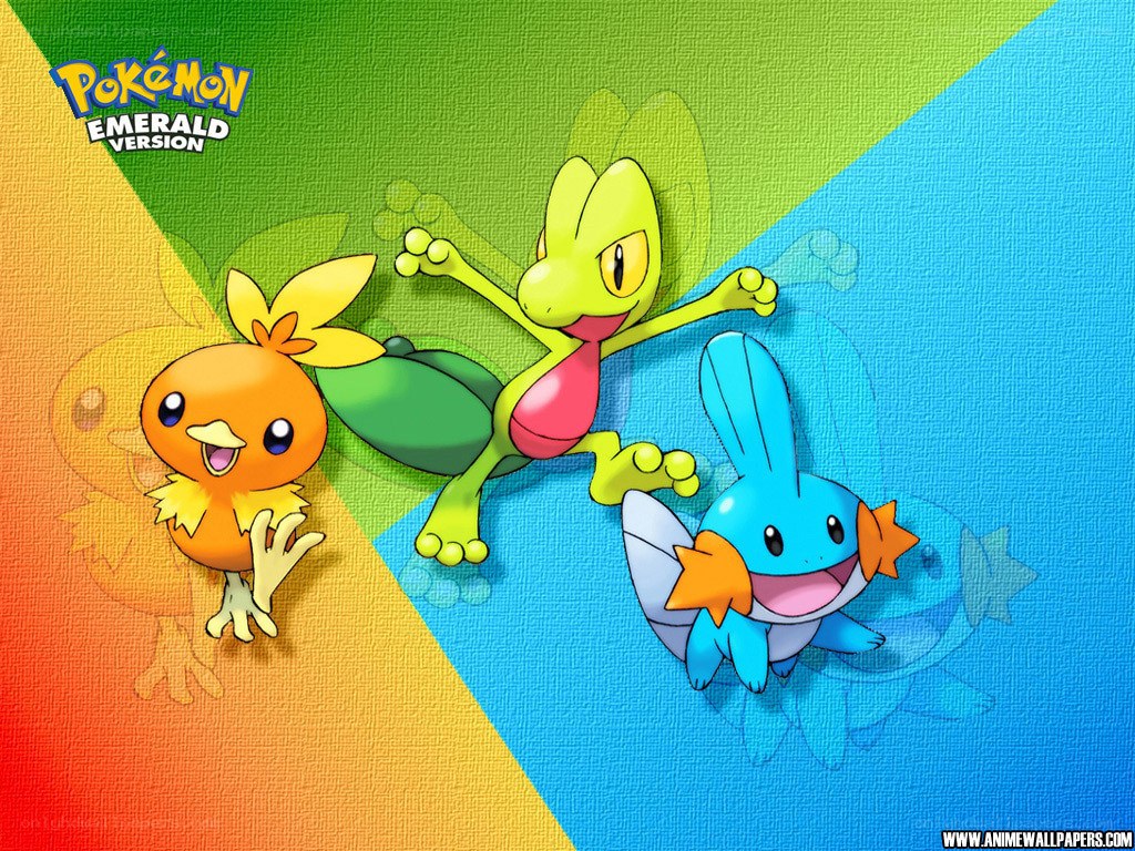 Pokémon Emerald starter trio