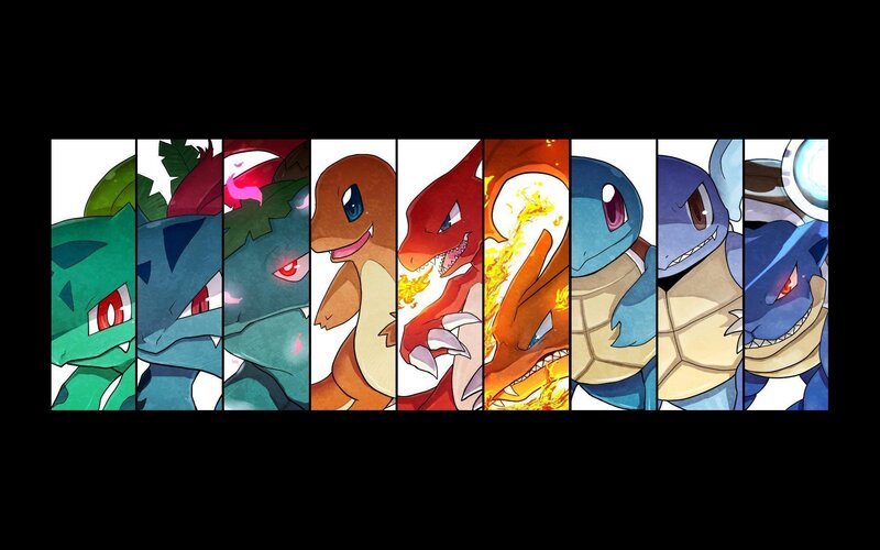 Pokémon Evolution Line — Green, Dramatic, Anime, Fire