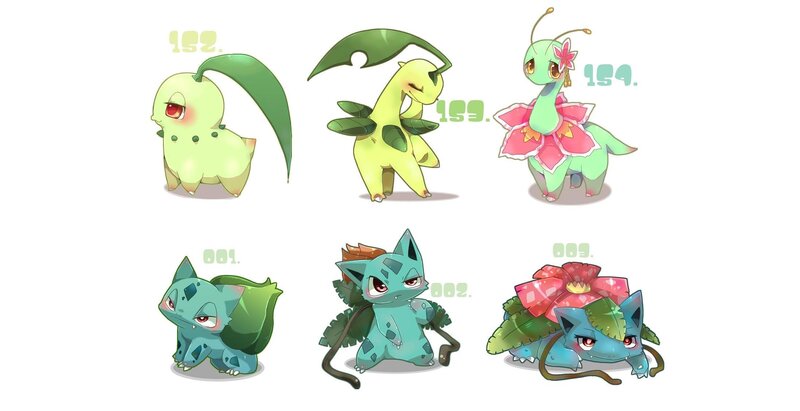 Pokémon Evolution Line — Green