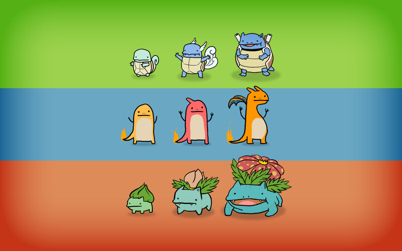 Pokémon Evolution Lines — Green, Playful