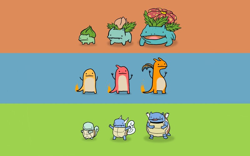 Pokémon Evolution Lines — Orange