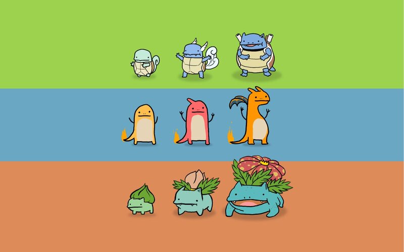 Pokémon Evolution Stages — Green
