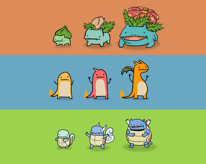 Pokémon Evolution Stages — Orange, Playful