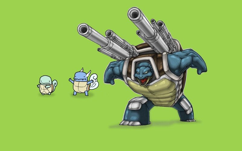 Pokémon evolution with weapons