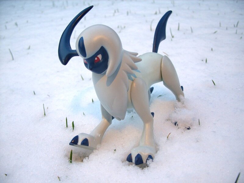 Pokémon figure in snow