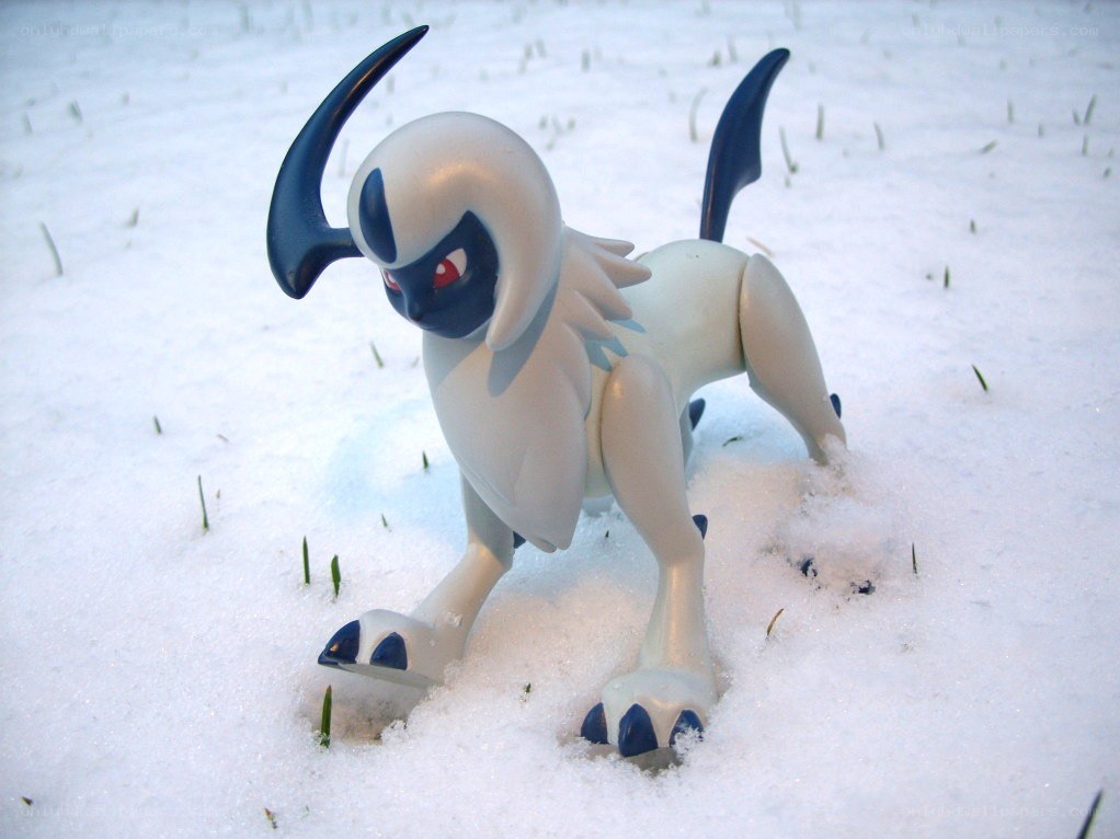 Pokémon figure in snow