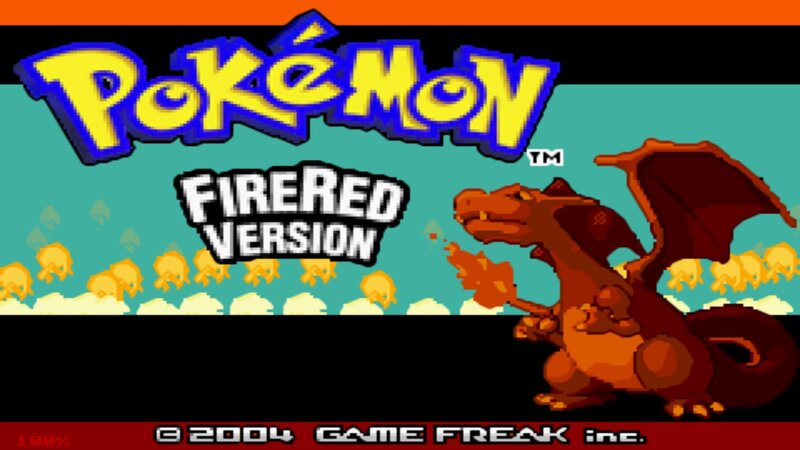 Pokémon FireRed Version title screen
