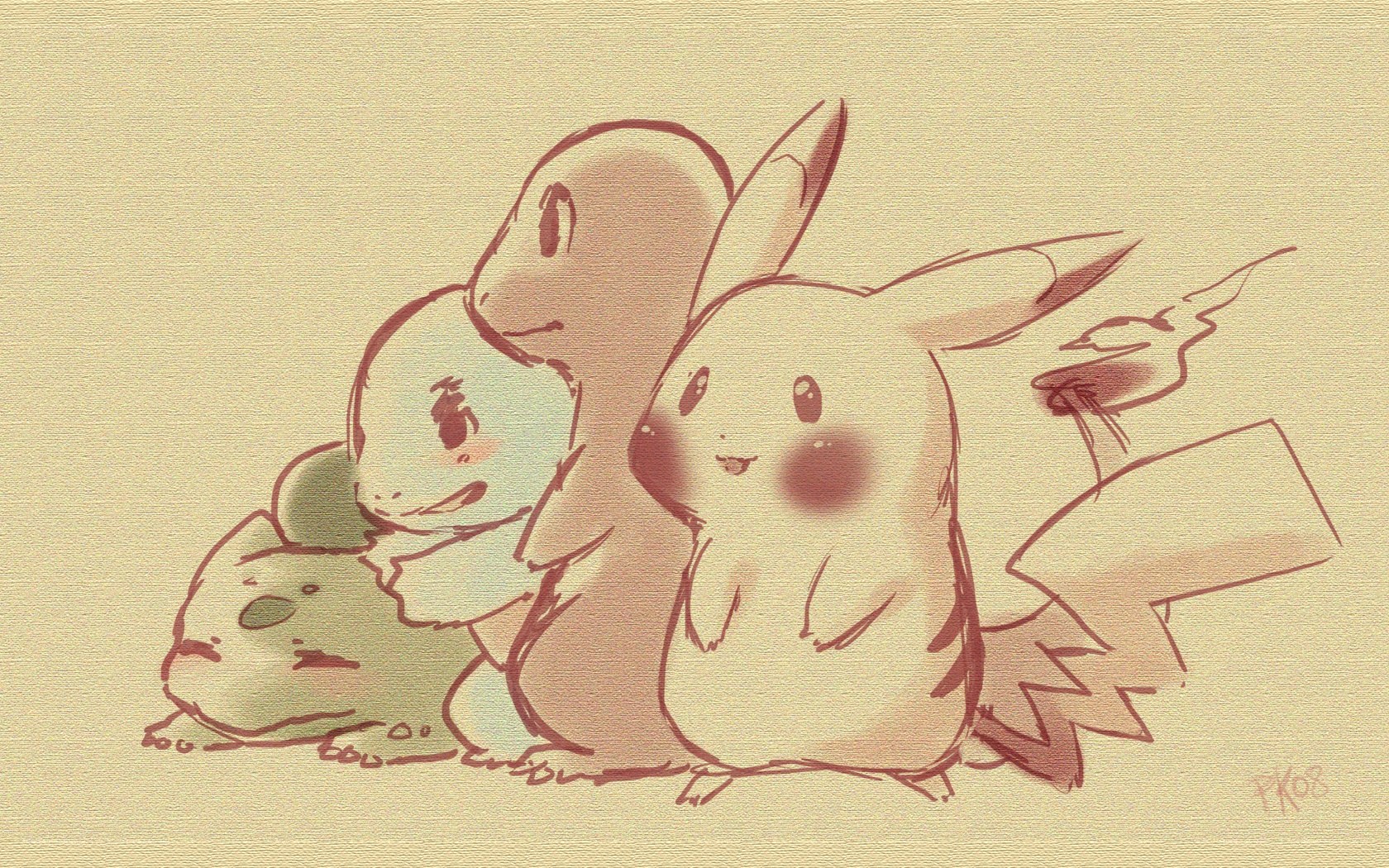 Pokémon friends huddle