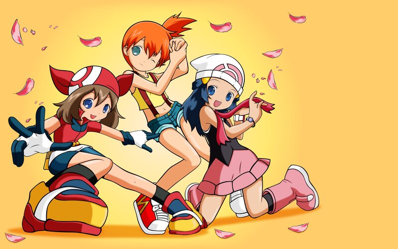 Pokémon girls in action