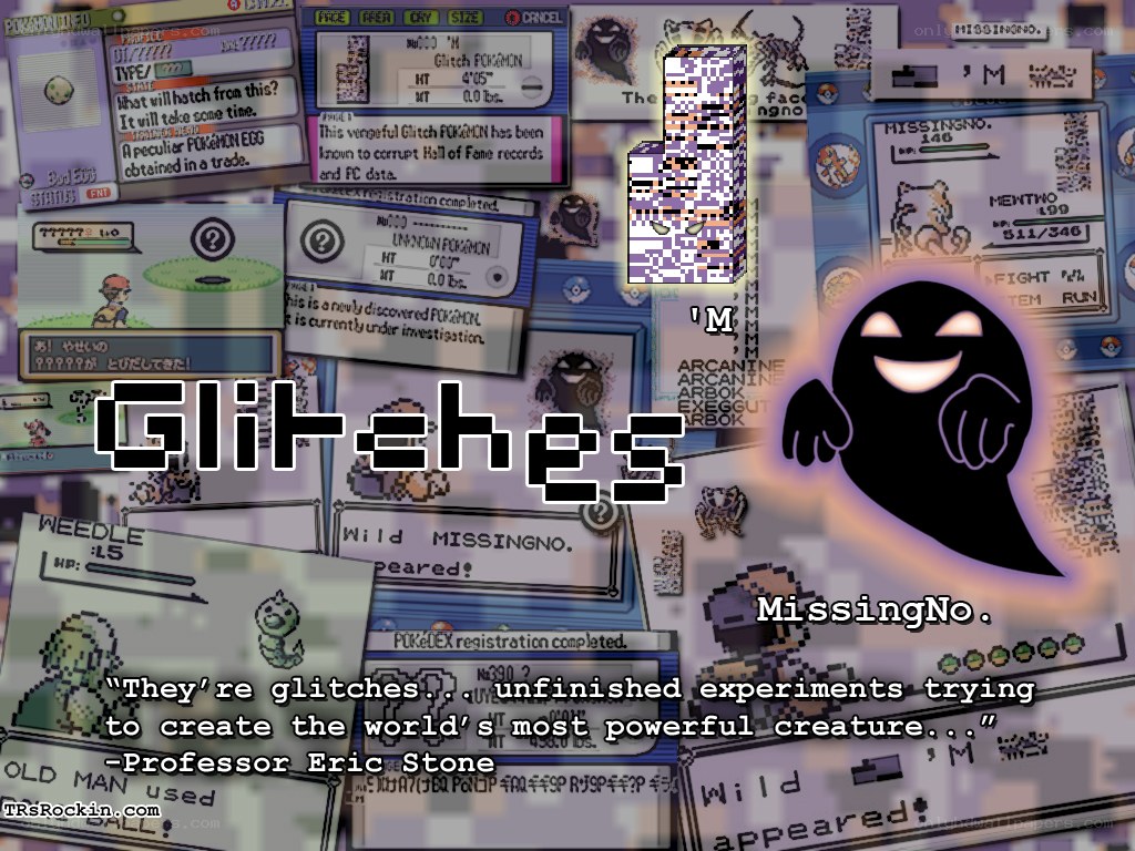 Pokémon glitches collage