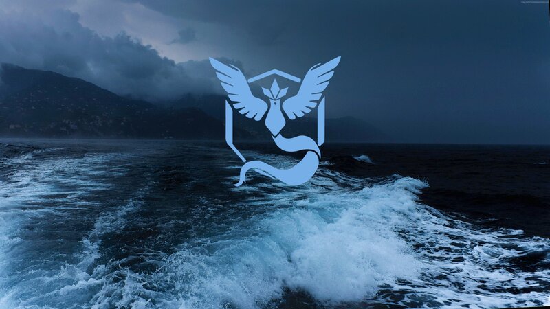 Pokémon Go Logo on Water