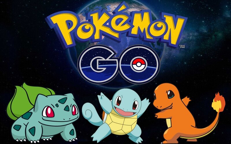 Pokémon GO with starter Pokémon