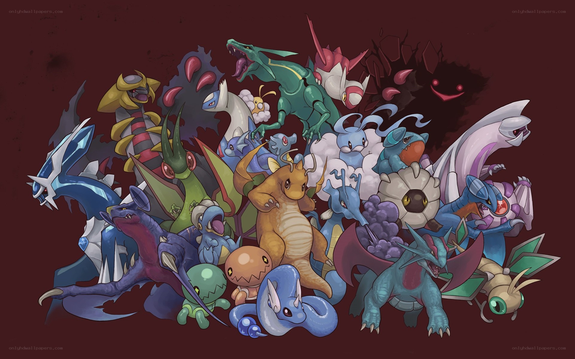 Pokémon group illustration
