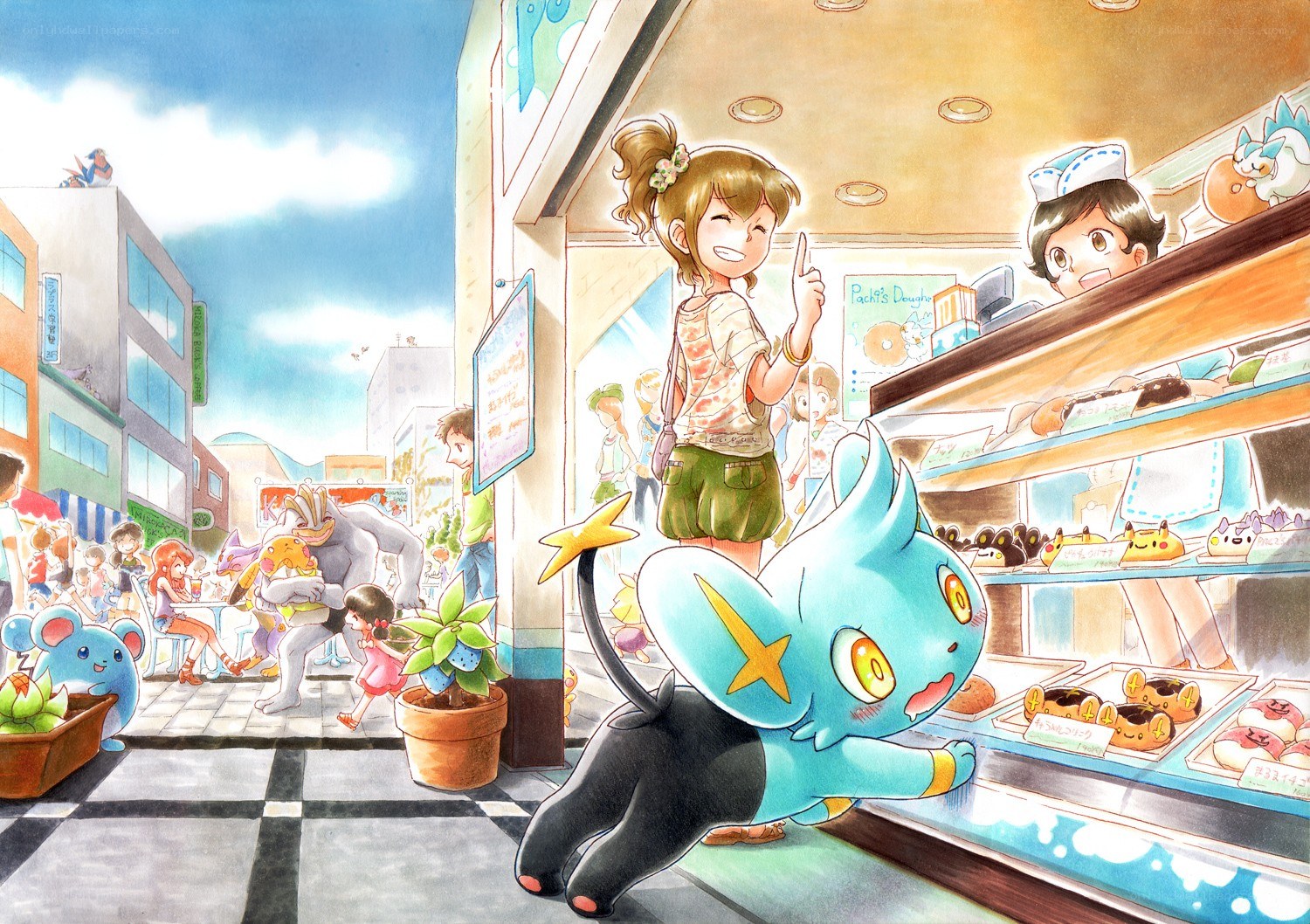 Pokémon in a bakery
