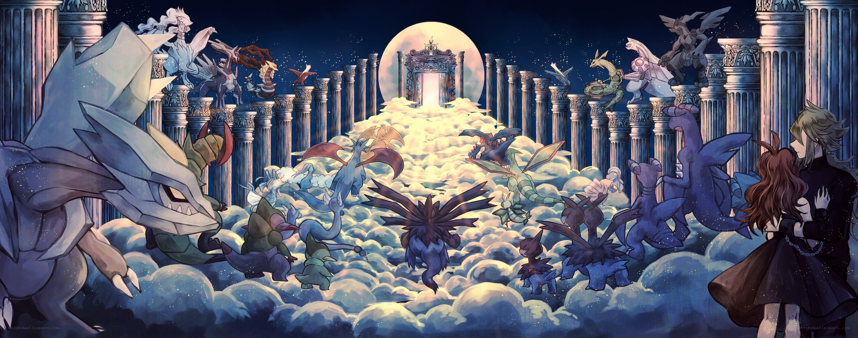 Pokémon in a celestial realm