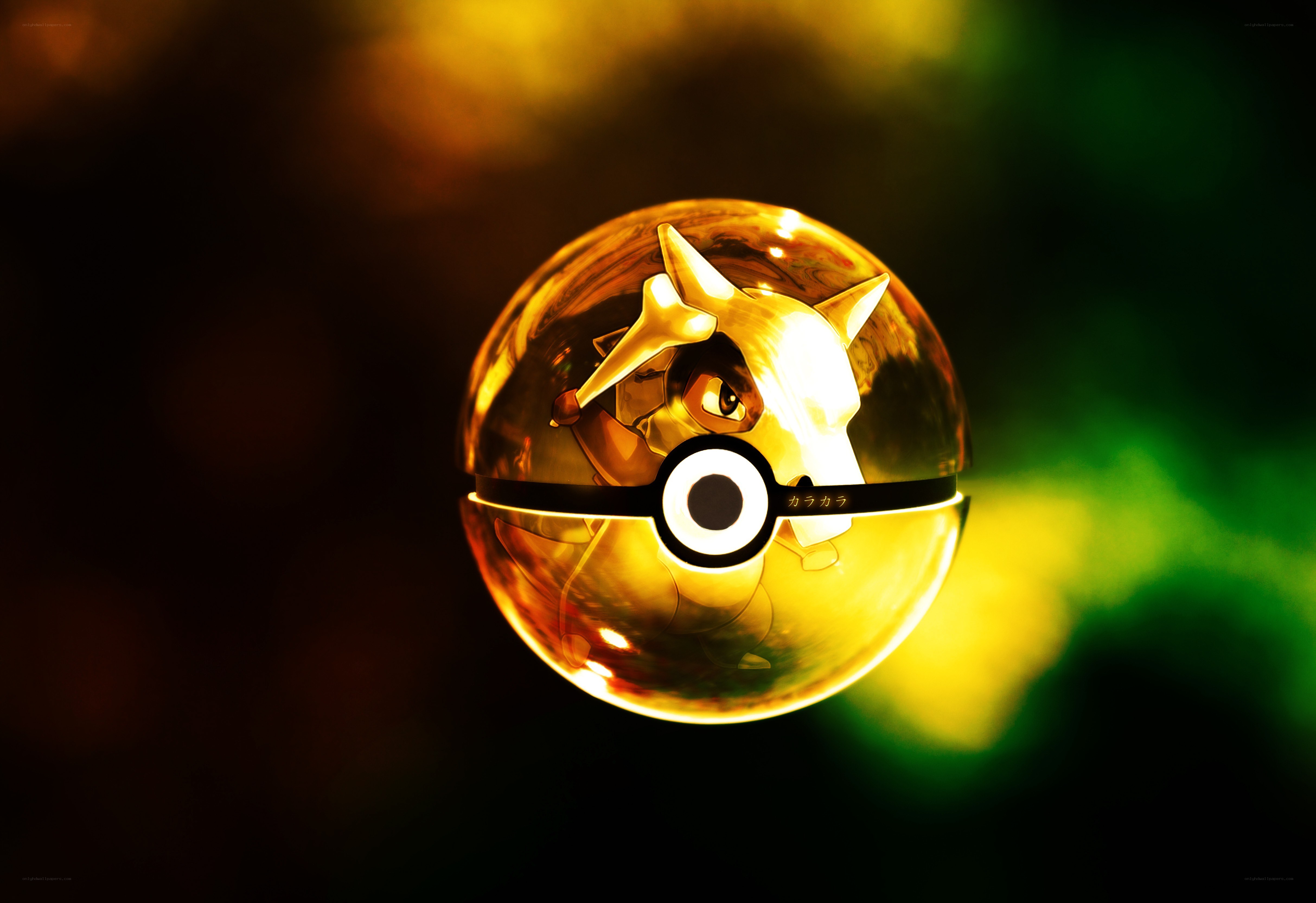 Pokémon in a golden Poké Ball