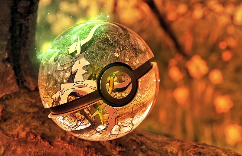 Pokémon in a Poké Ball