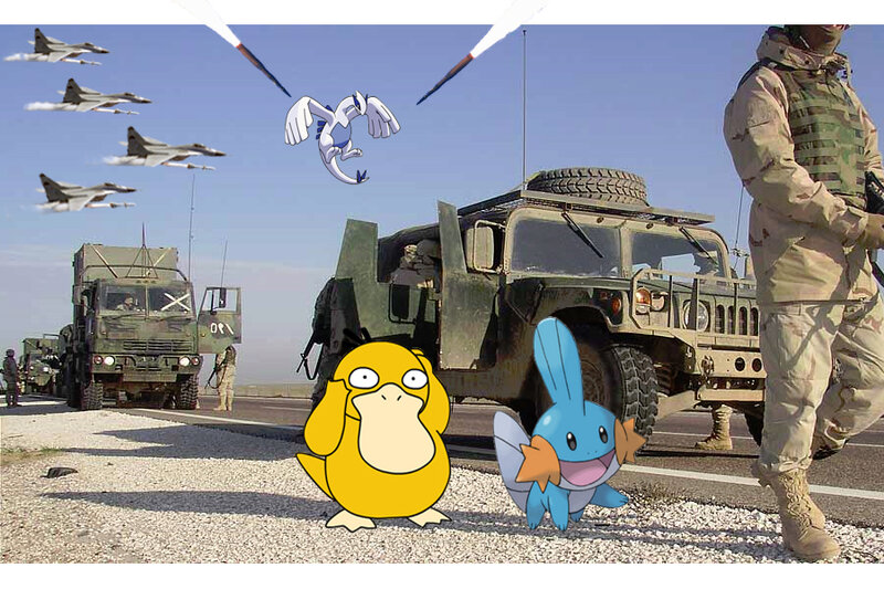 Pokémon in military convoy