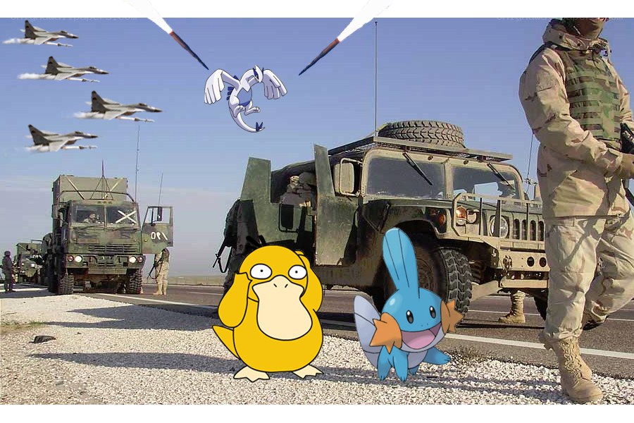 Pokémon in military convoy