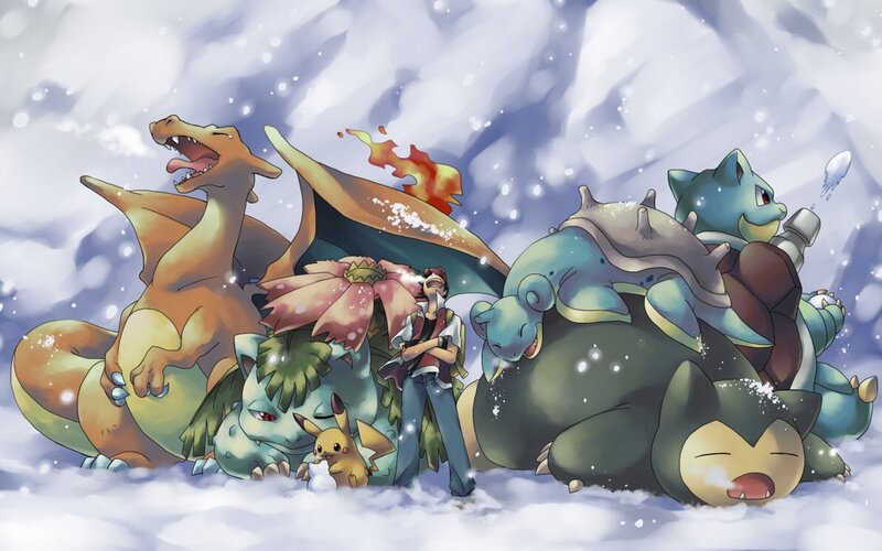 Pokémon in the snow