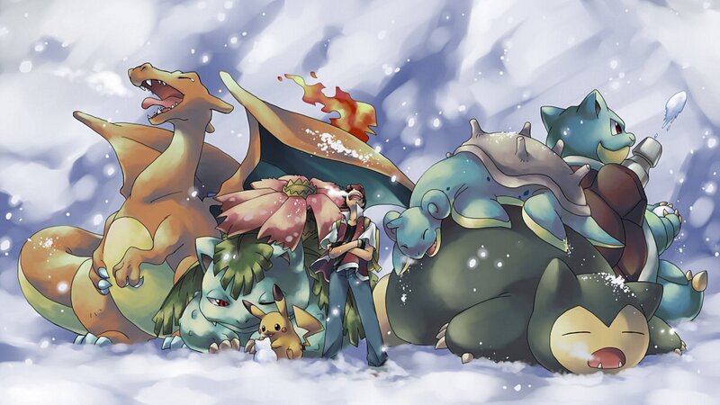 Pokémon in the snow
