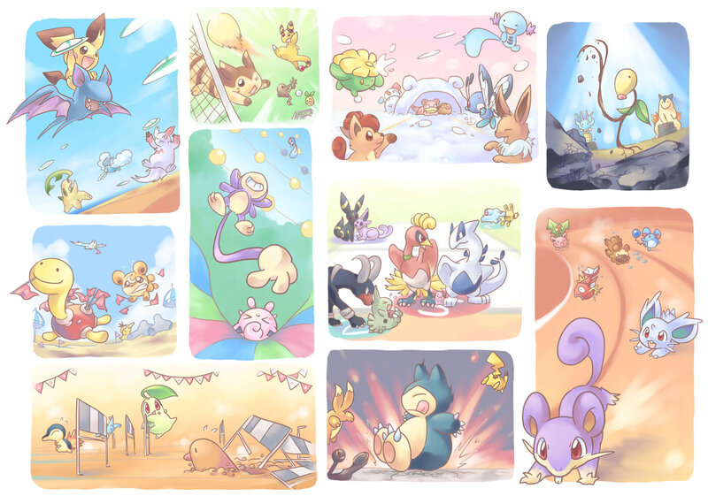 Pokémon in Various Scenes