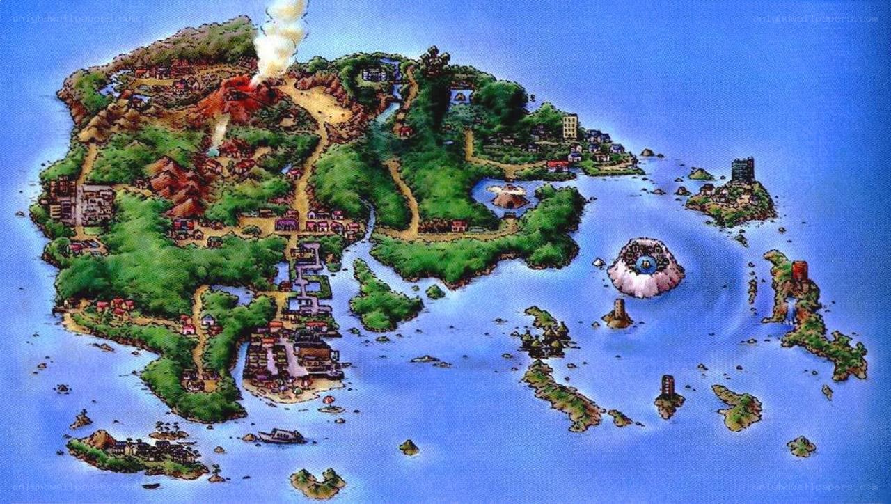 Pokémon Johto region map