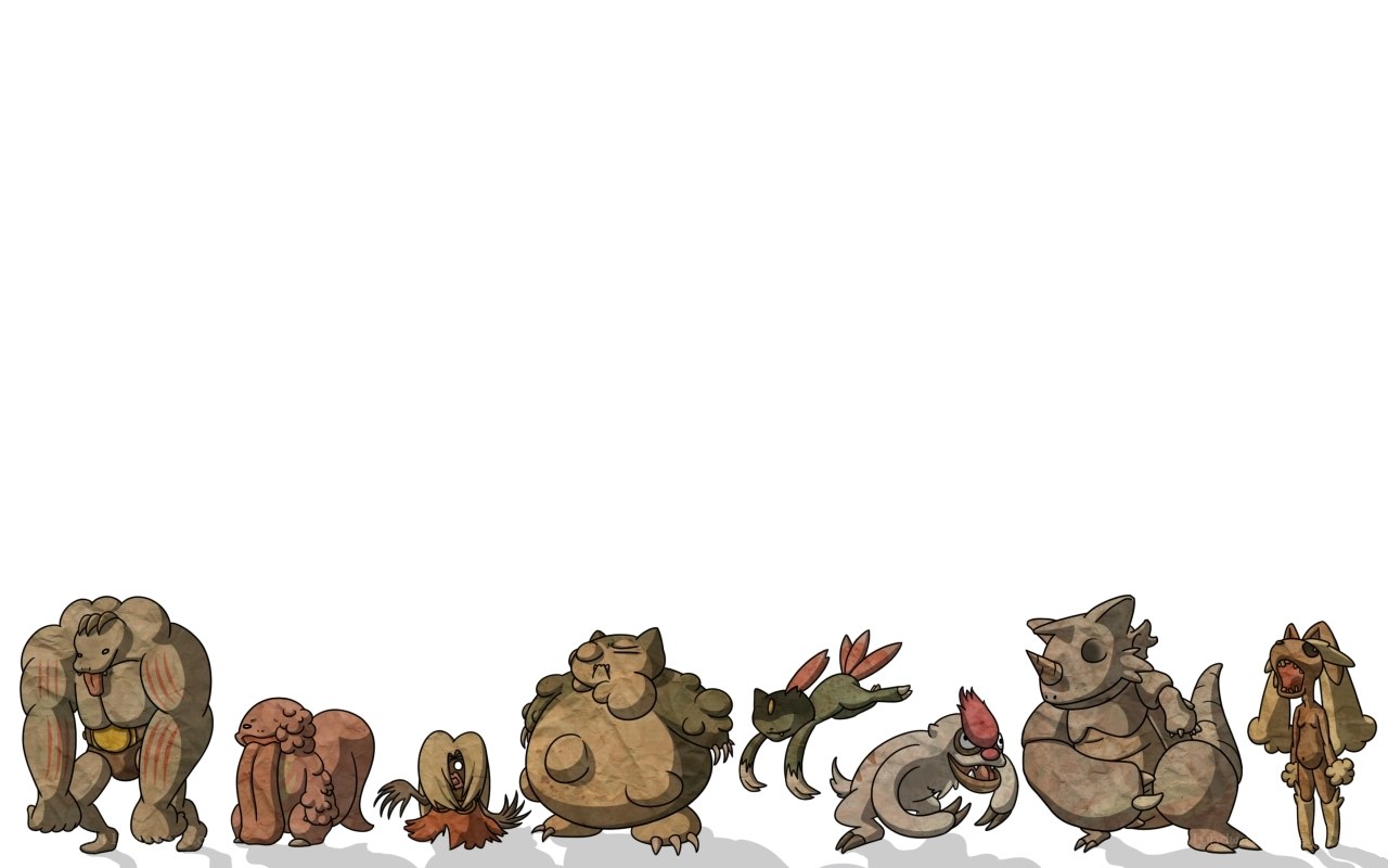 Pokémon line-up illustration
