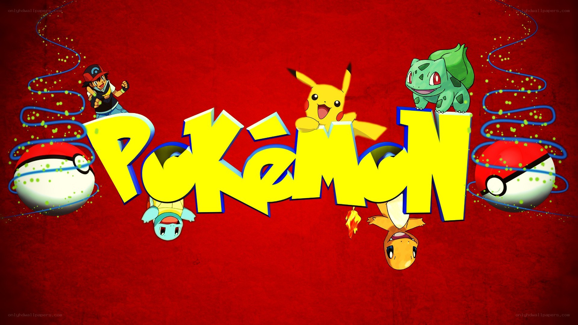 Pokémon logo with characters