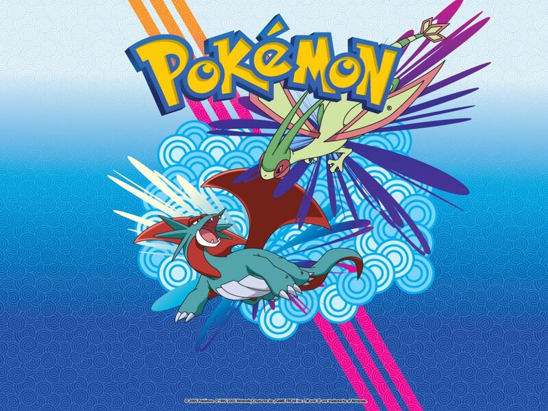 Pokémon logo with Pokémon characters