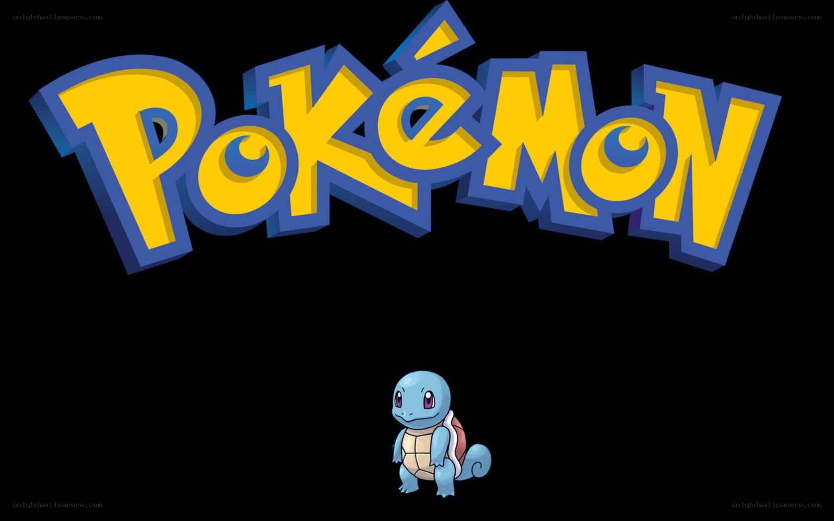 Pokémon logo with Squirtle