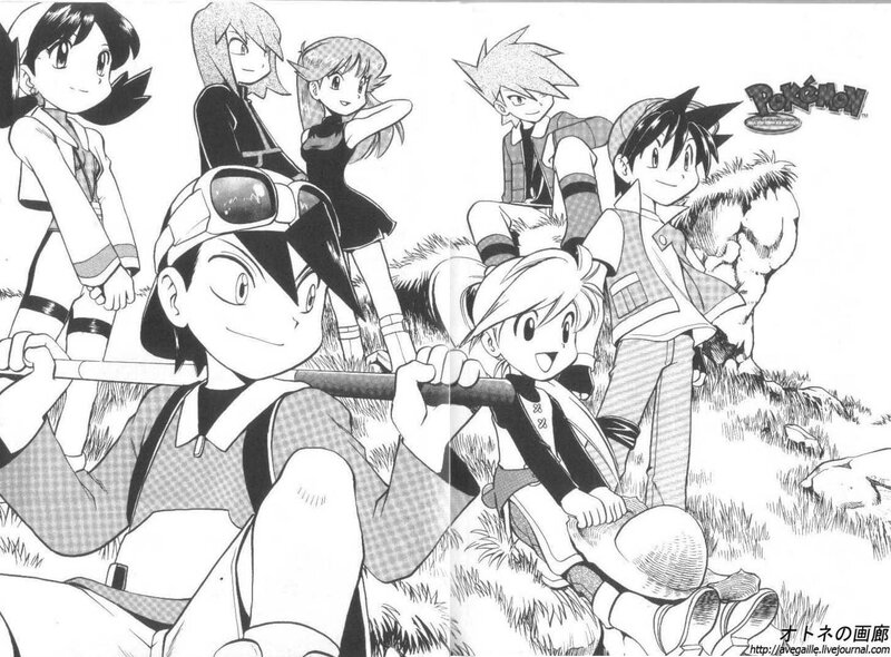 Pokémon manga group scene