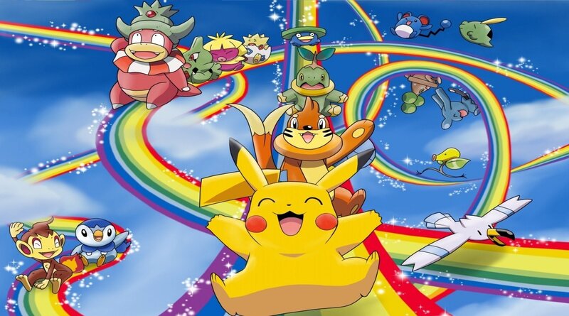 Pokémon on rainbow paths