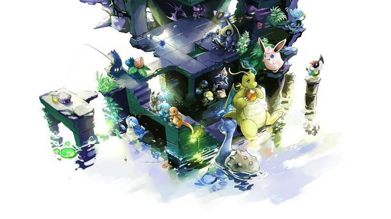 Pokémon on Stone Platform