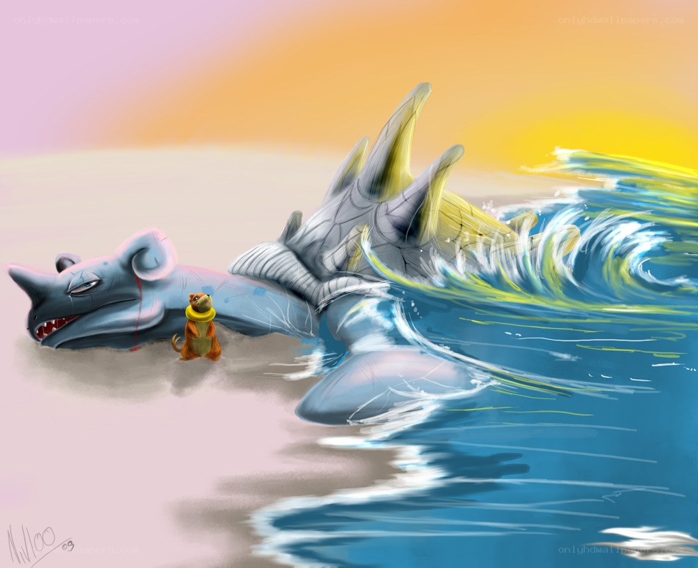 Pokémon on the beach