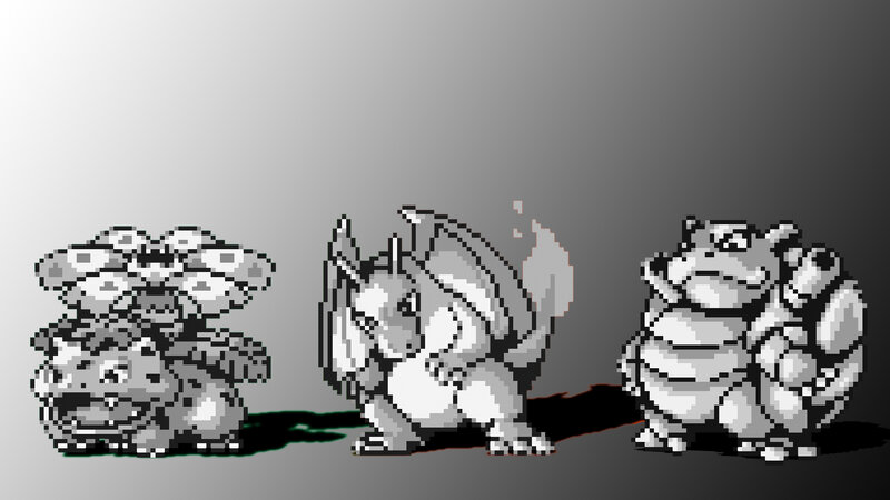 Pokémon pixel art trio