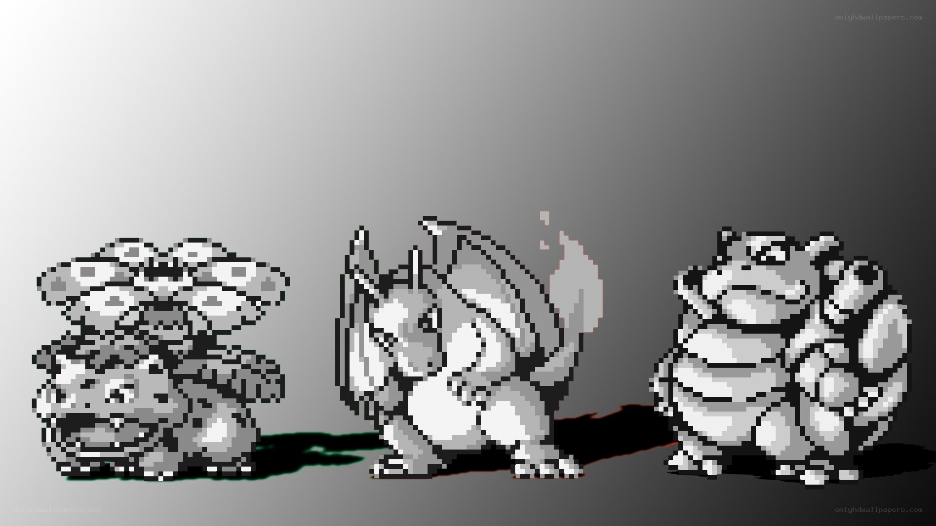 Pokémon pixel art trio
