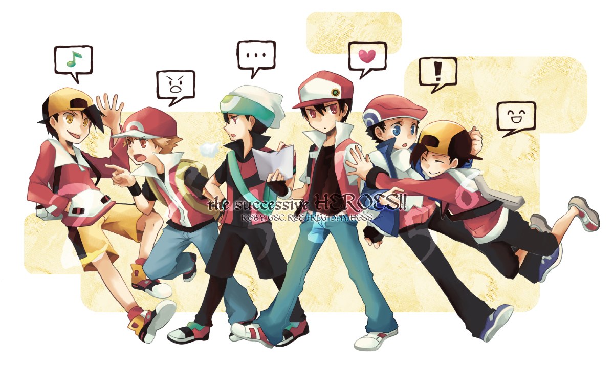 Pokémon protagonists in action