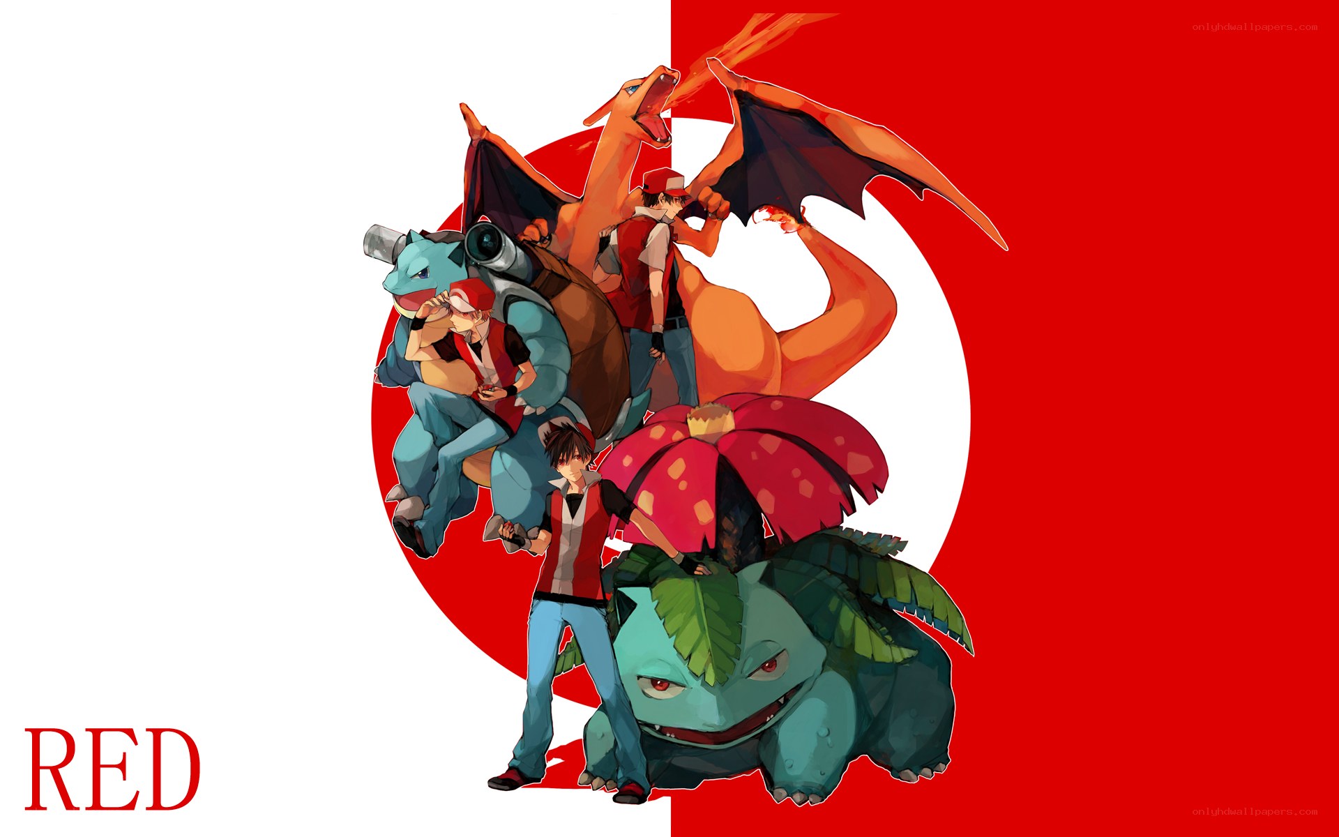 Pokémon Red Team Art