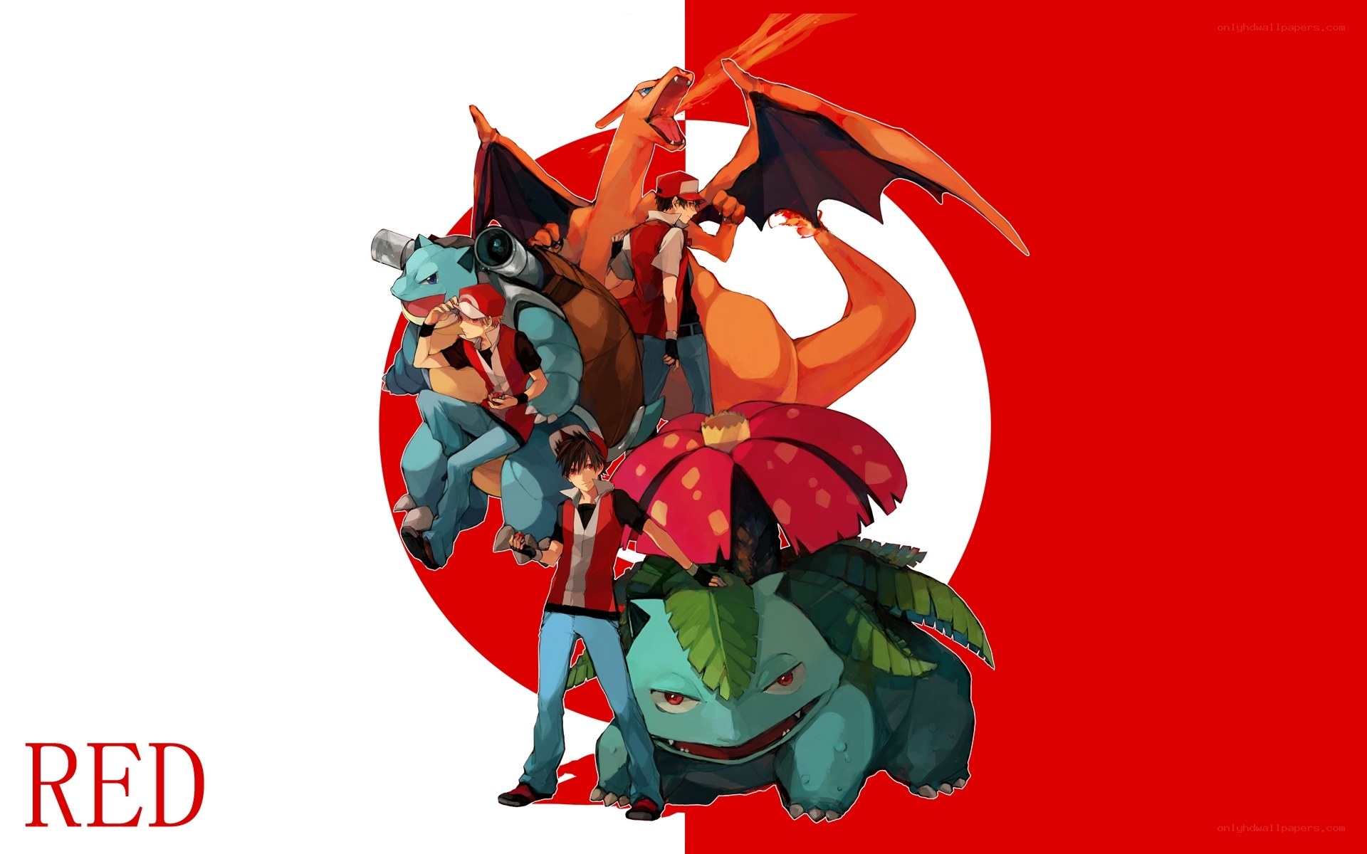 Pokémon Red Team Art